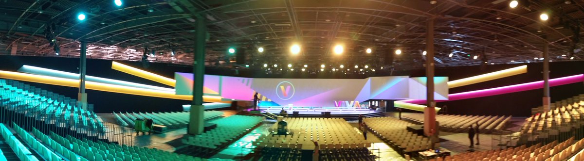 VivaTech's tweet photo. Here's a sneak peek at the #VivaTech main stage. Standing there makes you feel like a rock star! 🙌 https://t.co/KI1j6qYLl1