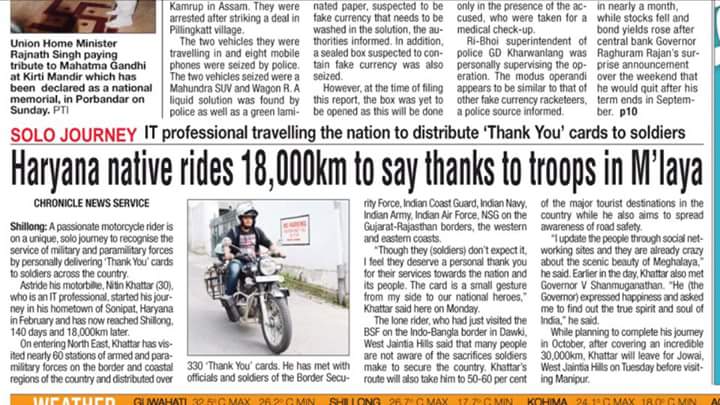 RiderNK's tweet photo. 3 Cities 8 Different Coverages Guwahati, Shillong &amp; North Bengal #Guwahati 
 #IndianArmy 
#IncredibleNorthEast https://t.co/ZRG3BVBwbS