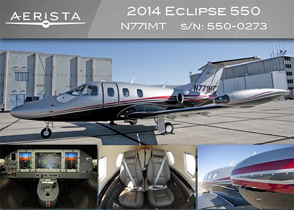 FindAircraft's tweet image. 2014 Eclipse 550 - Must Sell!  Bring All Offers!
findaircraft.com/featured/aeris…
#AircraftForSale #Eclipse550