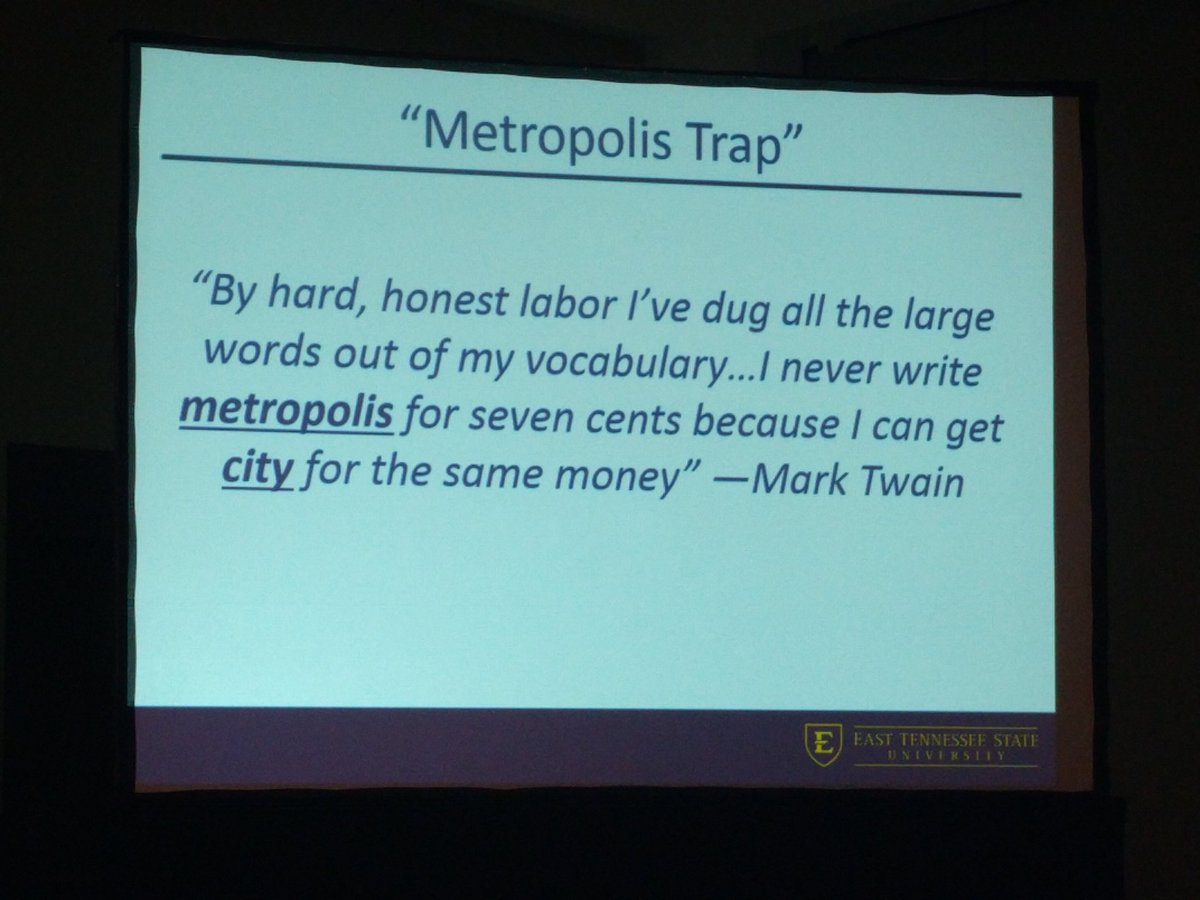 Rogue_RN's tweet photo. Does your writing fall into the Metropolis trap? Make your work communicate to stakeholders.  #ARM16 https://t.co/lhr4HNWAzq