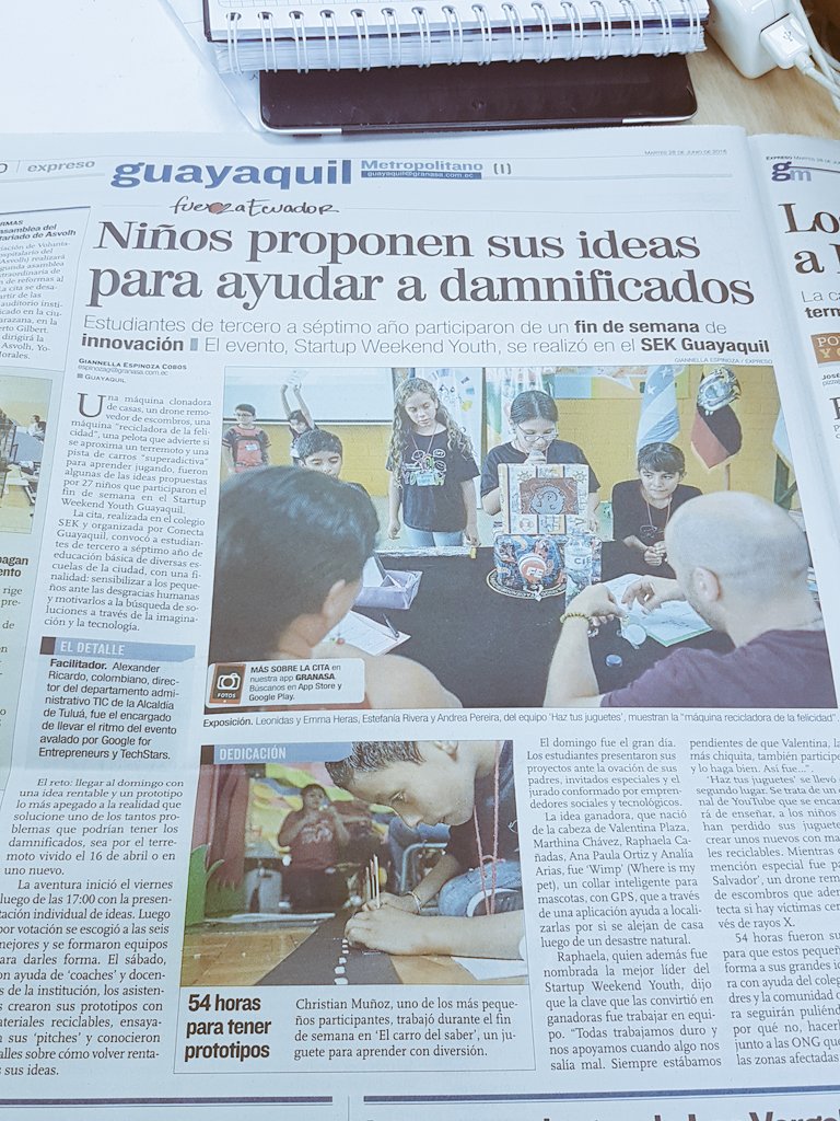 ConectaGye's tweet photo. Hoy en @Expresoec todos los detalles del #SWYouth: https://t.co/P4Sksvkssc :) https://t.co/jj8wyE3iYd
