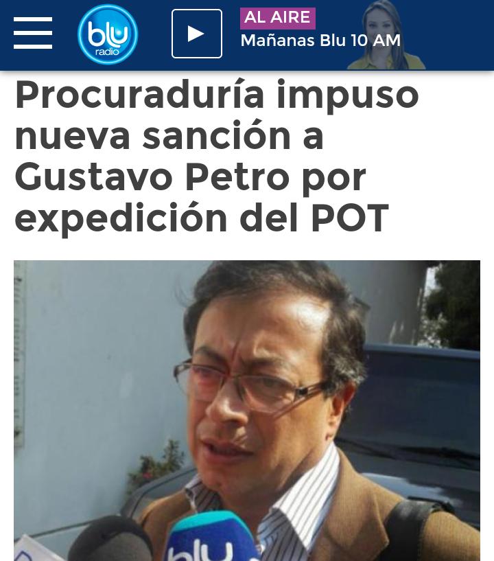 HOLLMANMORRIS's tweet photo. ¿De qué paz se habla?
Procurador sanciona a Petro para impedirle ser candidato presidencial en 2018. https://t.co/OHtppzoGfC