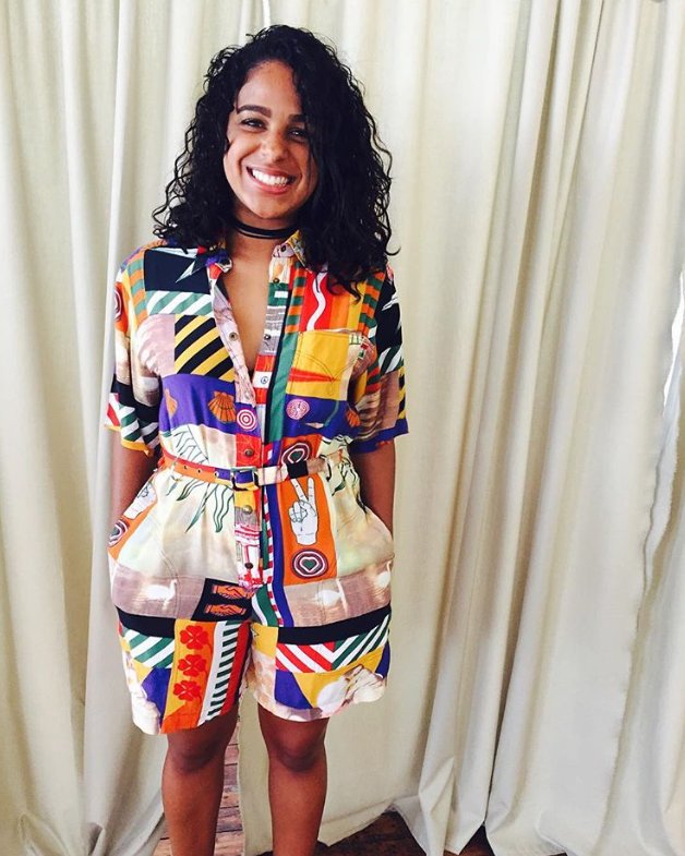 Romping around ✌️a guest mixing it up in <a href="/Moschino/">Moschino</a> during our spring show