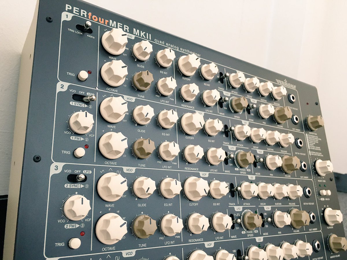 RedDogLondon's tweet photo. Four monosynths in one great unit! @vermonagear #Perfourmer Mk II #analogue #synthesiser https://t.co/LHS7CUXgOo https://t.co/9Fixl9SxnK