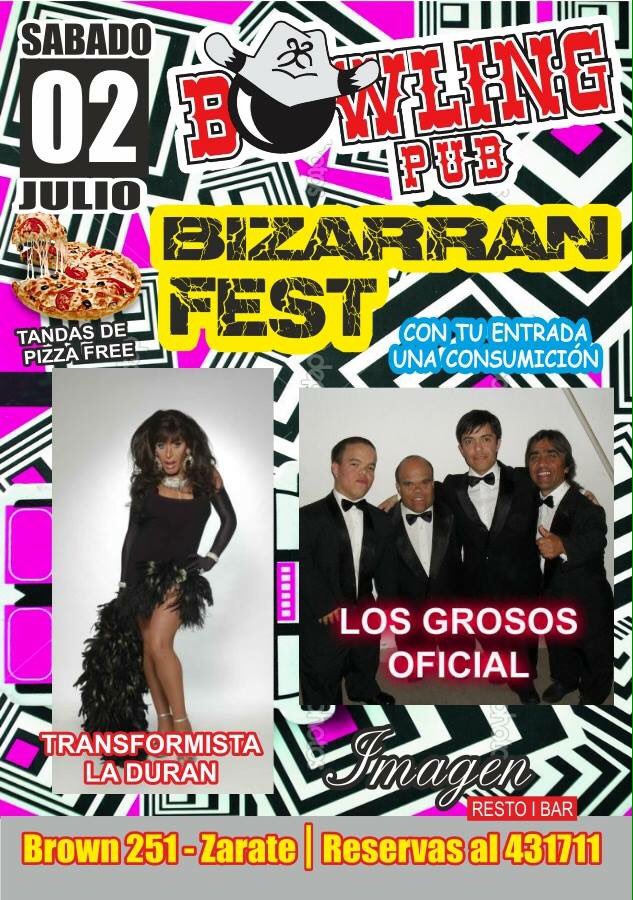 Bowling_Pub's tweet photo. Dale RT ! Y participas por entradas Free para el sábado !! 
#BizarranFest #LosGrosos #LaDuran #BowlingPub https://t.co/qcDmZtjCIT