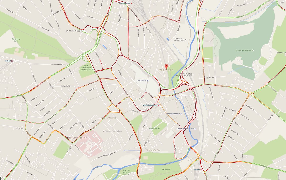 Be prepared for a long journey out of #watford - it's gridlocked! Tweet your updates to <a href="/WatfordTown/">Watford Town</a>