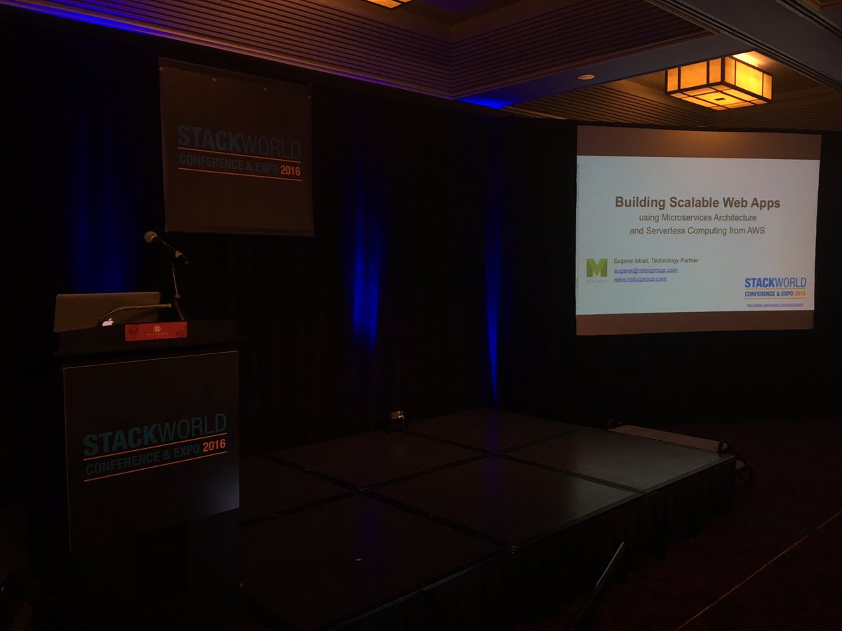 eistrati's tweet photo. Getting ready to present at @StackWorld_ #stackworld16 #serverless #microservices https://t.co/DzLjfKTIQr