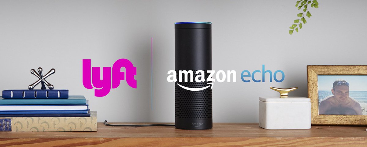 lyft's tweet photo. Mornings are hectic. Use your @AmazonEcho to take a Lyft ride to work w/o lifting a finger: https://t.co/7QvR5RWXrn https://t.co/Wg6cv3oTdv