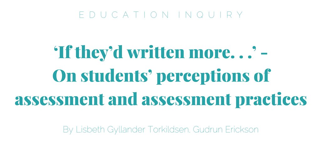 Edu_Inq's tweet photo. #assessment #students #perceptions #feedback #access #practices #preconditions
https://t.co/xPXKgeuh1I https://t.co/qjC525zmoZ