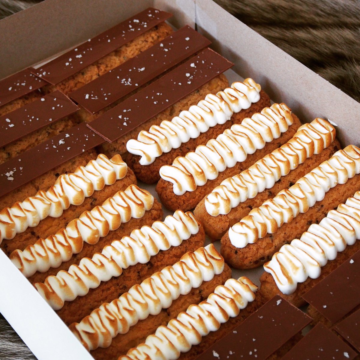 prairiepigeon's tweet photo. Prairie Pigeon #eclairs are perfect for birthdays, special occasions and office meetings #yegfood #yegpastry https://t.co/D5pWz5TLnn