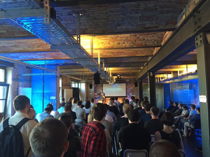 We are underway at #HelloWorld Berlin! Thanks for joining us on a sunny evening! https://t.co/6LZWLF<a href="/tag/helloworld"class="tags">#HelloWorld</a>