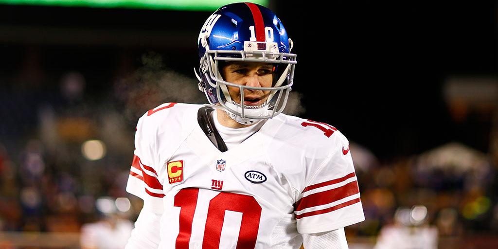 NFL's tweet photo. That NYG postseason drought?
Eli thinks it's over.

"I'm looking forward to making playoffs" https://t.co/TuAs0Y2k4F https://t.co/s3aRTD2rpY