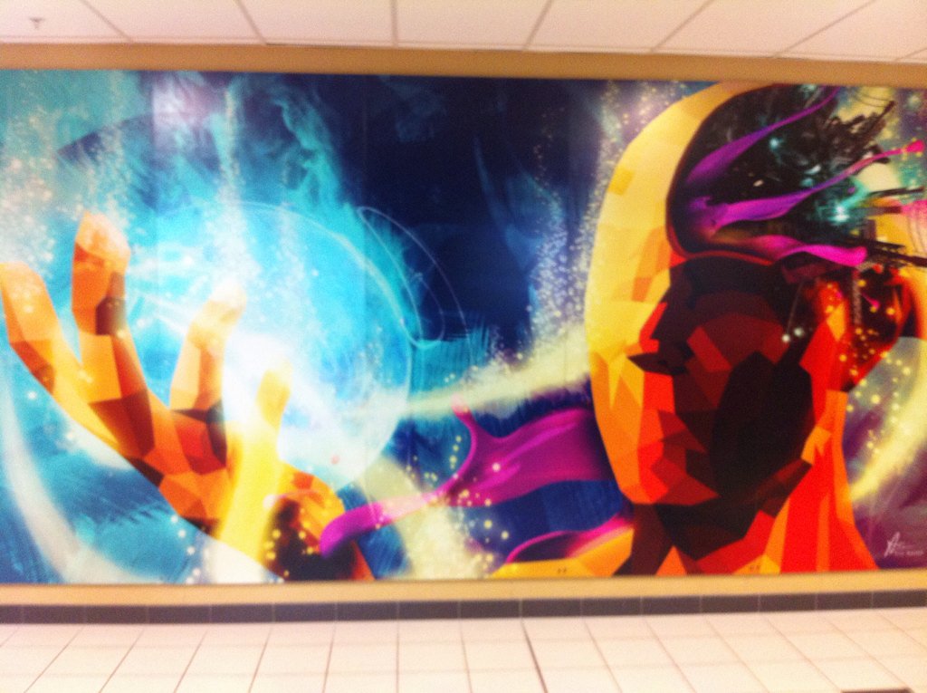 MrSmithBWA's tweet photo. #TheUnveiling of Asad Manzoor's captivating original mural. Check it out in front of @SLSSLibrary https://t.co/CEZPPy4qsg