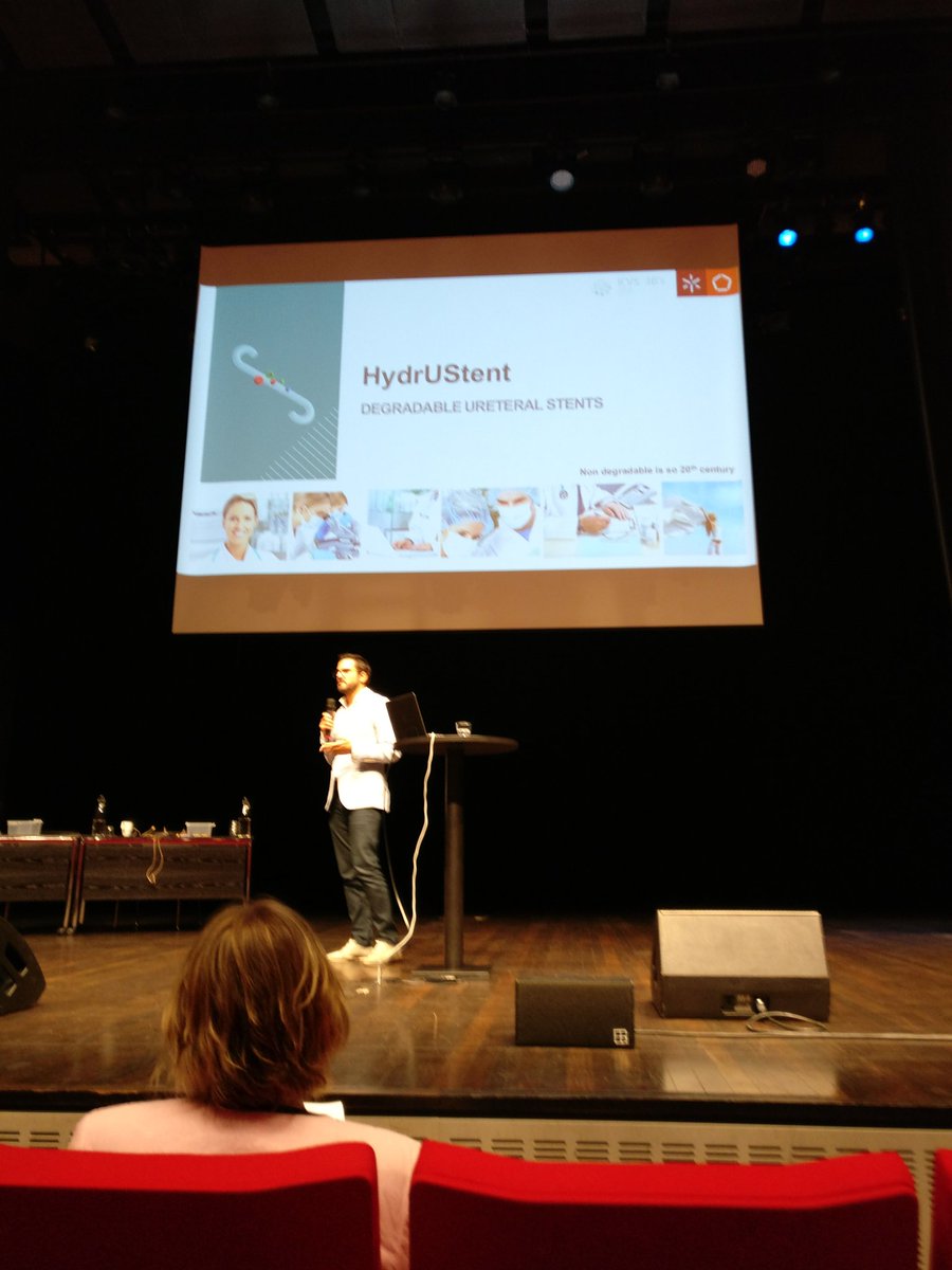 TERMISBPC's tweet photo. #HydrUStent giving their pitch to #termiseubpc #termiseu #termis for urological applications https://t.co/4jYKHtU4Ea