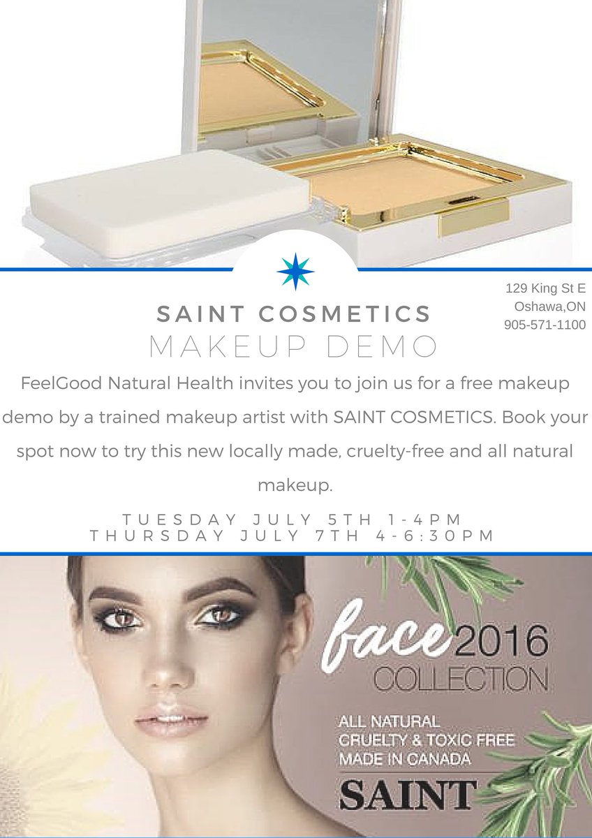 FeelGoodNatural's tweet photo. Come check out our new, all natural makeup! #saintcosmetics #naturalmakeup https://t.co/iTGeBvcEsC