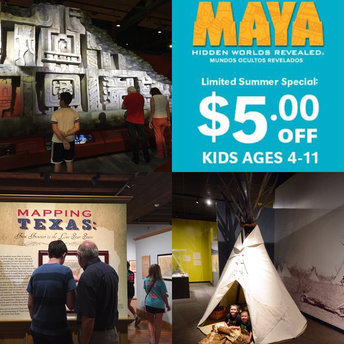 WitteMuseum's tweet photo. It's #FreeKnowledgeFreeTuesday! FREE entry from 3- 8pm See #MayaSA $10 (kids for $5) #MappingTexas FREE #Splendor $5 https://t.co/iDTVu9ggkA