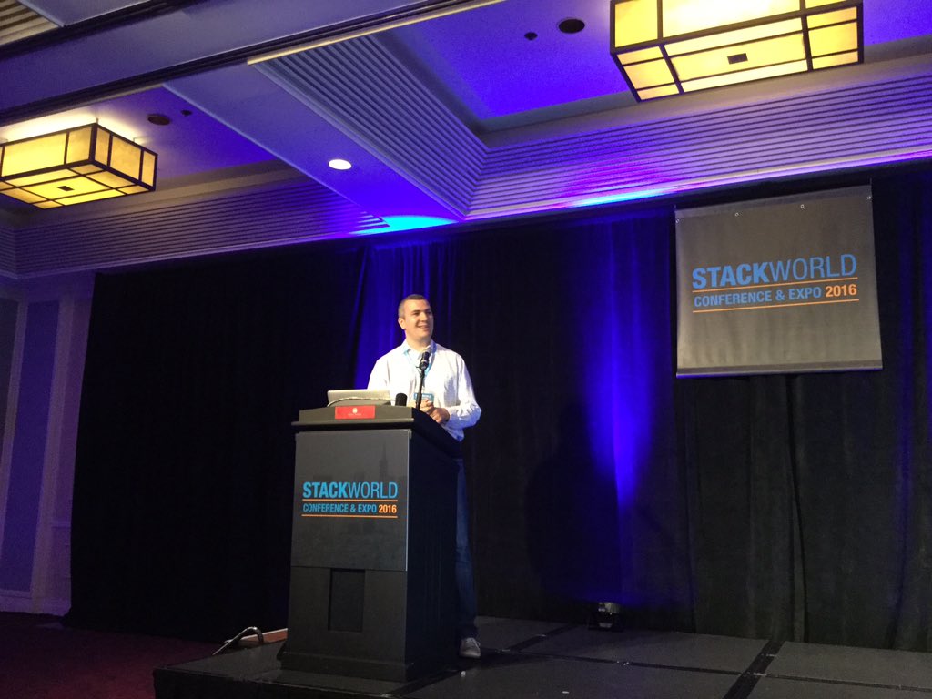 mux's tweet photo. .@eistrati presenting his microservices framework at #stackworld https://t.co/mdhZOAc7y1