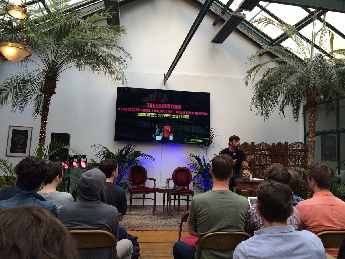 AlbenaGadjanova's tweet photo. At #TheFamily, talk by @zachcoelius about his #startup #Triggit retargetting engine for #Facebook, successful https://t.co/noueZ6U0VL