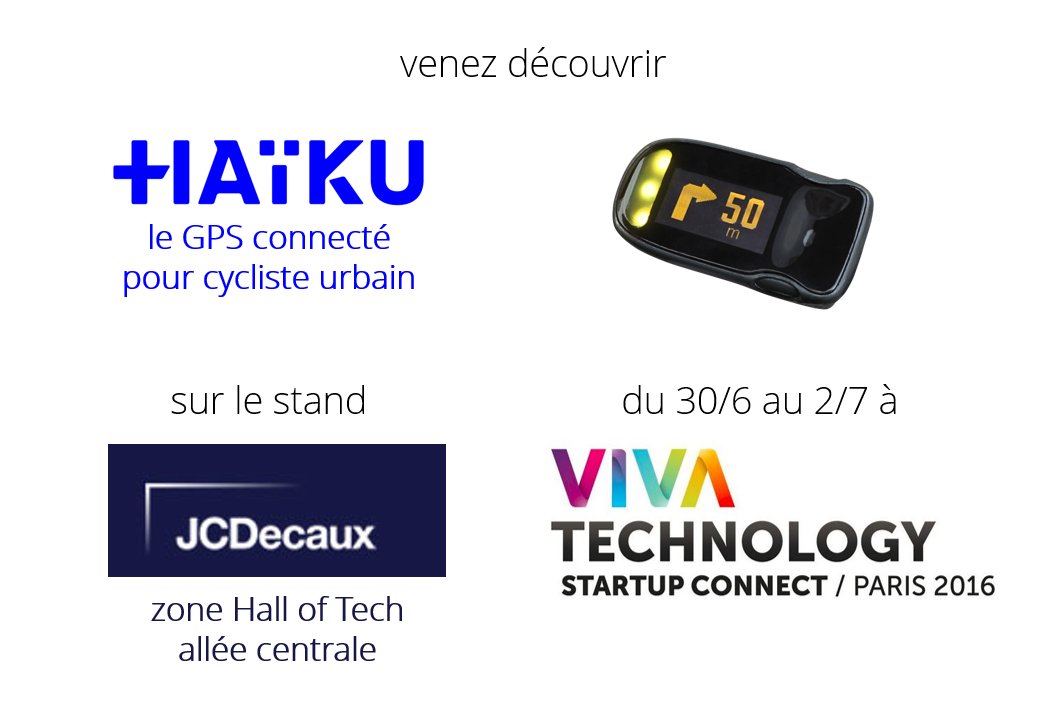 ASPHALT_Lab's tweet photo. Venez voir #HAIKU sur le stand de @JCDecaux_France durant @VivaTech 
#innovation #startups #vivatech https://t.co/KKp1HSYsCq