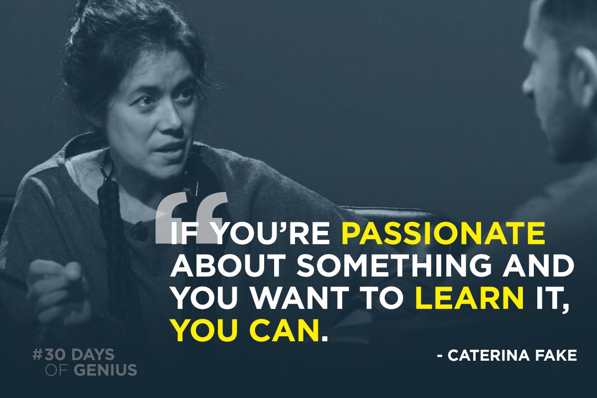 chasejarvis's tweet photo. Keep learning. Today, start with @caterina 👉 🏼https://t.co/wDNVuHhIVE #30DaysOfGenius https://t.co/nBmvEKTGvE