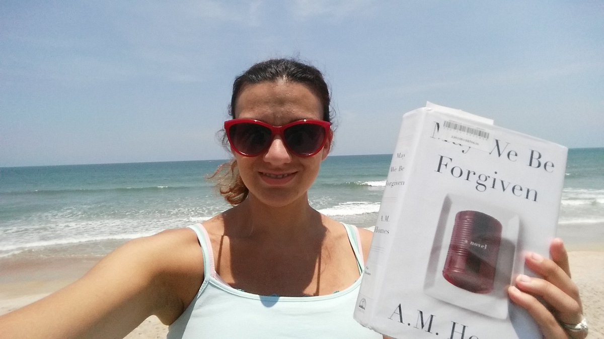 JamiBartschi's tweet photo. Reading #MaywebeForgiven by A.M. Homes @nycnovel at the beach! @WekivaMedia #ocpsreads https://t.co/7lSalnDvp4