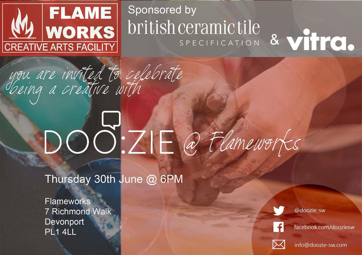 JaneMooney8's tweet photo. This week @Flameworks1 @doozie_sw 3rd event #Plymouth awesome sponsors @vitra @BCT_Spec come 1&amp;all @MadeInPlymouth https://t.co/nXjHZXs8gf