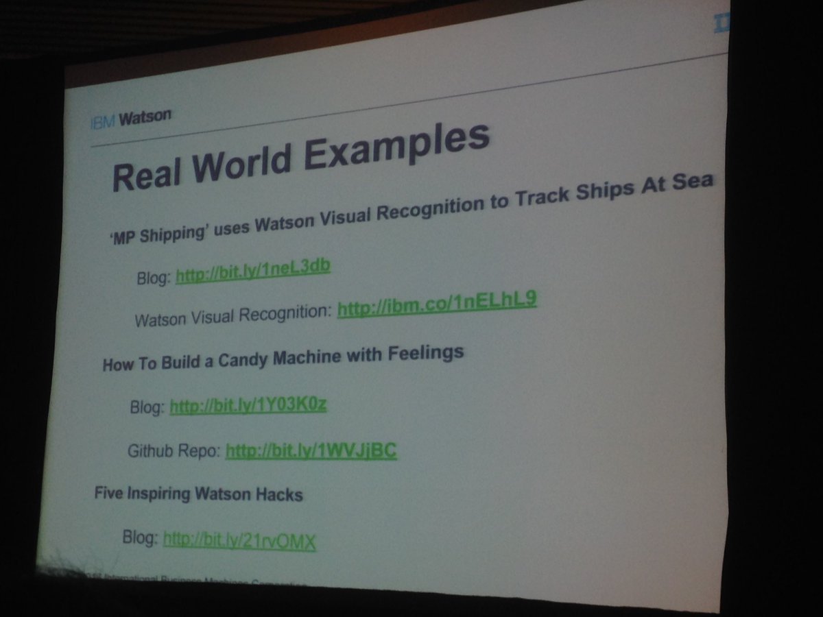 akrackeler's tweet photo. Build real world use cases using #ibmwatson #Bluemix @StackWorld_ @IBMSValley https://t.co/9lQoE0aXnK