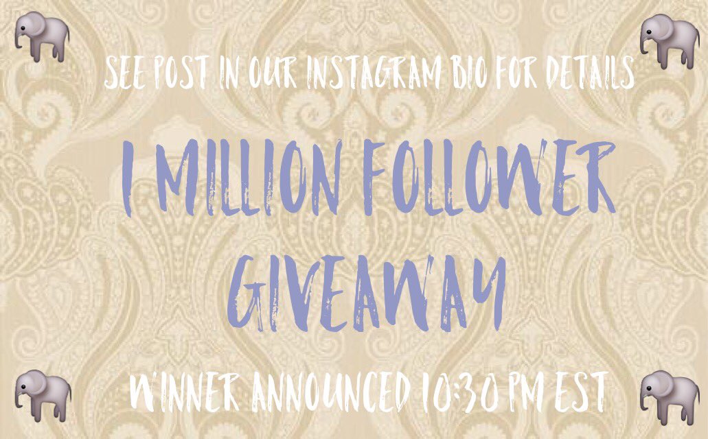 Winners will be announced at 10:30 EST PM tonight! If you haven't entered already, do it before you miss your shot!