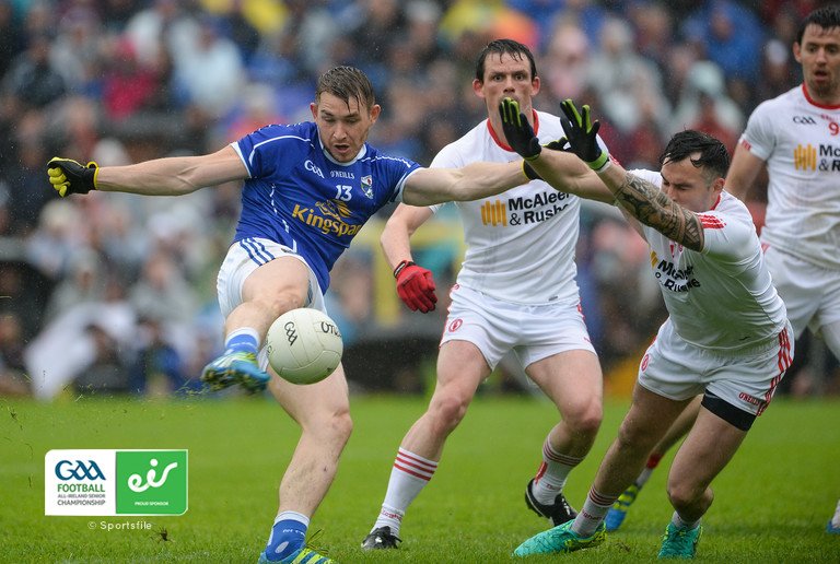 eirGAA's tweet photo. Tyrone &amp; Cavan go head to head again on Sunday! Who will come out on top? RT by 12pm tomorrow to win tickets! https://t.co/QIonuwQaKB