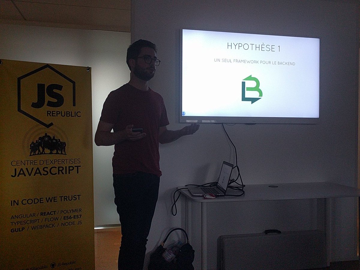 paulmolin42's tweet photo. Awesome talk by @ClementRicateau from @theodo about file import in the second #LoopbackParis meetup at @jsrepublic https://t.co/UzPJfXJIEw