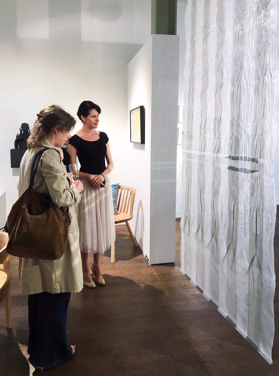 CAAGallery's tweet photo. .@RitaParniczky with her work #weavingwithlight @PerrierJouet_UK #PJArtsSalon #winner https://t.co/SiiDNNlg22