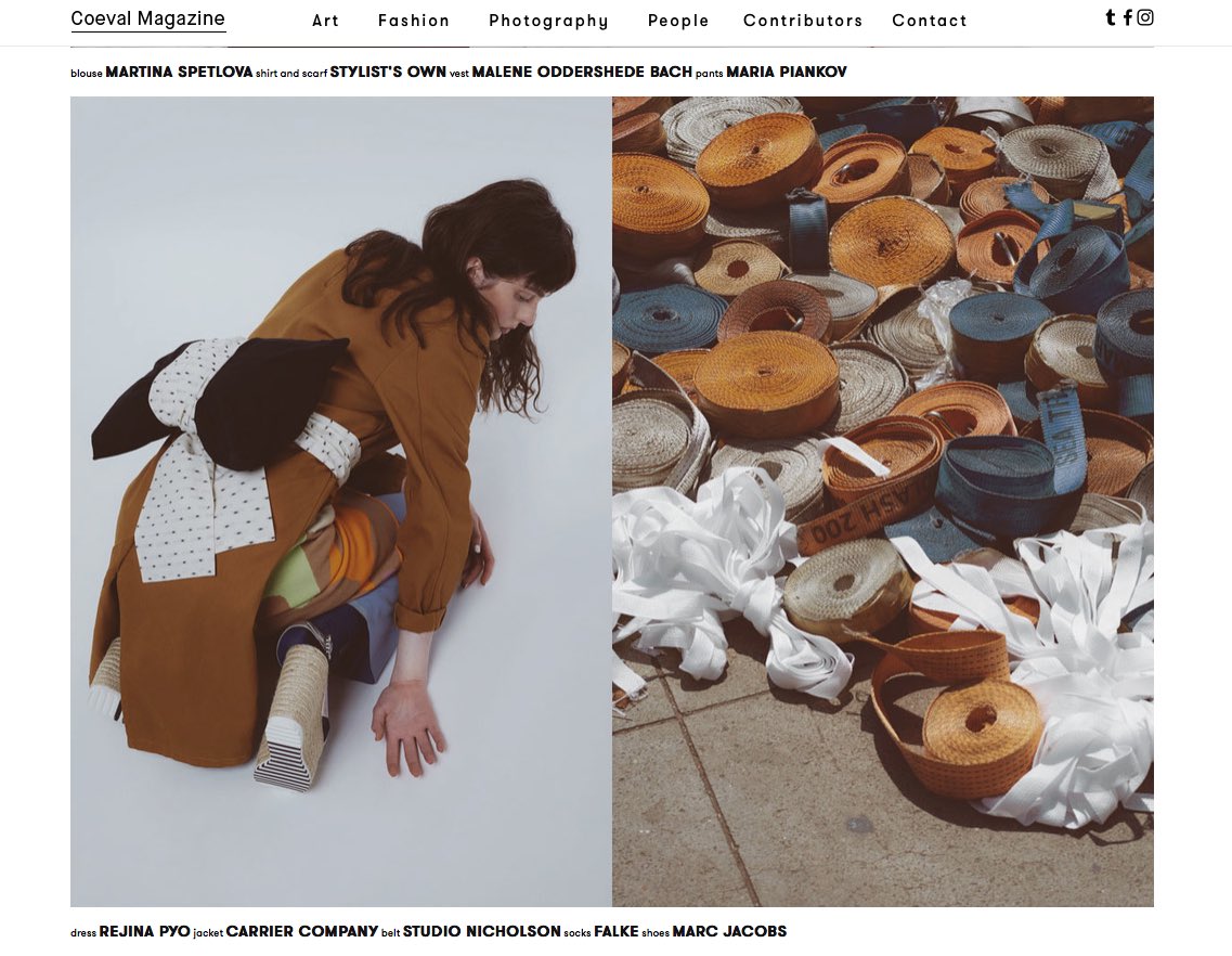 CarrierCompany's tweet photo. CC soon to be released Stockman's Jacket in @coevalmagazine - thanks to stylist #francescapinna and @Sane_PR https://t.co/AQQd1aHFma