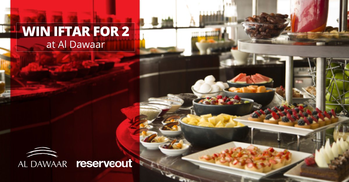 ReserveOutDubai's tweet photo. #Win a delicious #Iftar for two at #AlDawaar by Retweeting & Tagging a friend you'd like to enjoy Iftar with!
#Dubai https://t.co/beWcTd8jKW