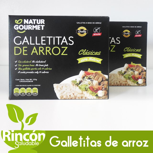 Galletitas de Arroz para acompañar ensaladas, como snack o como merienda. 
Disponibles en Rincón Saludable