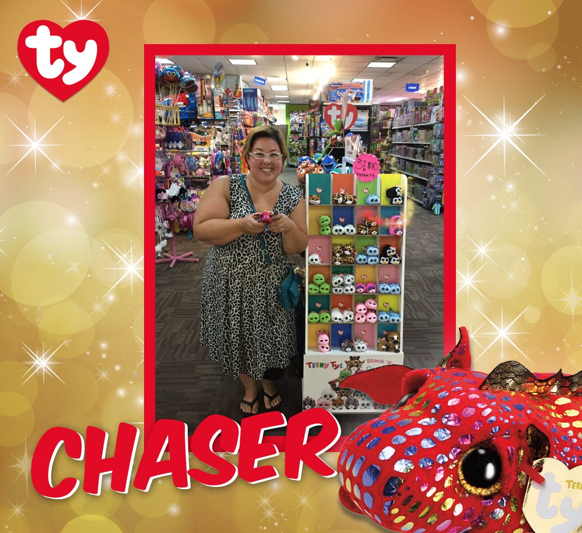 TyInc's tweet image. Chaser FOUND in Chicago!
Two lucky customers reported finding Chaser this week at B Toys Zone and Windy City Treats.