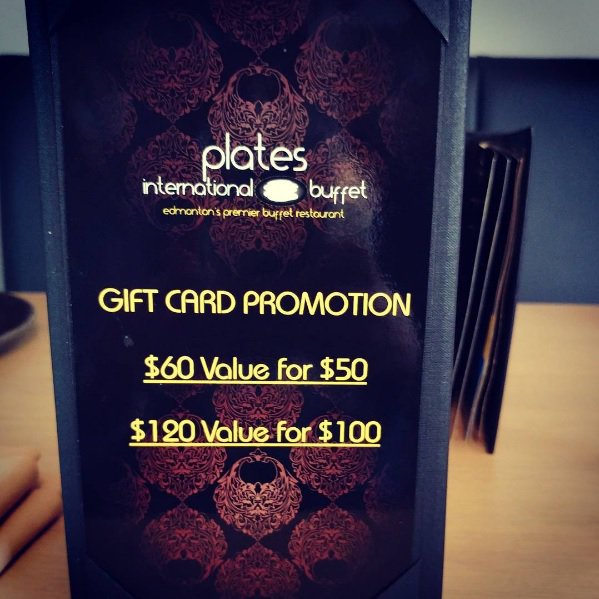 PlatesBuffet's tweet image. Our special gift card promotion is back on :) #yeg #yegfood