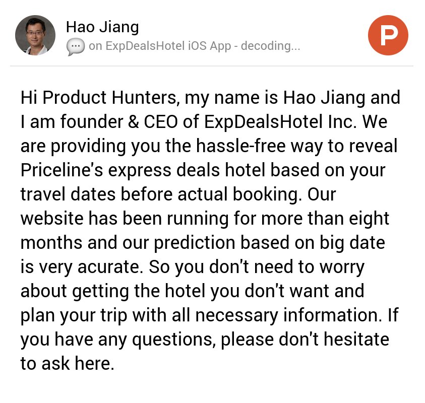 coolwulf's tweet photo. My thoughts on ExpDealsHotel iOS App - decoding Priceline's hidden express deals hotel's name magically https://t.co/wUZQtwWJt0