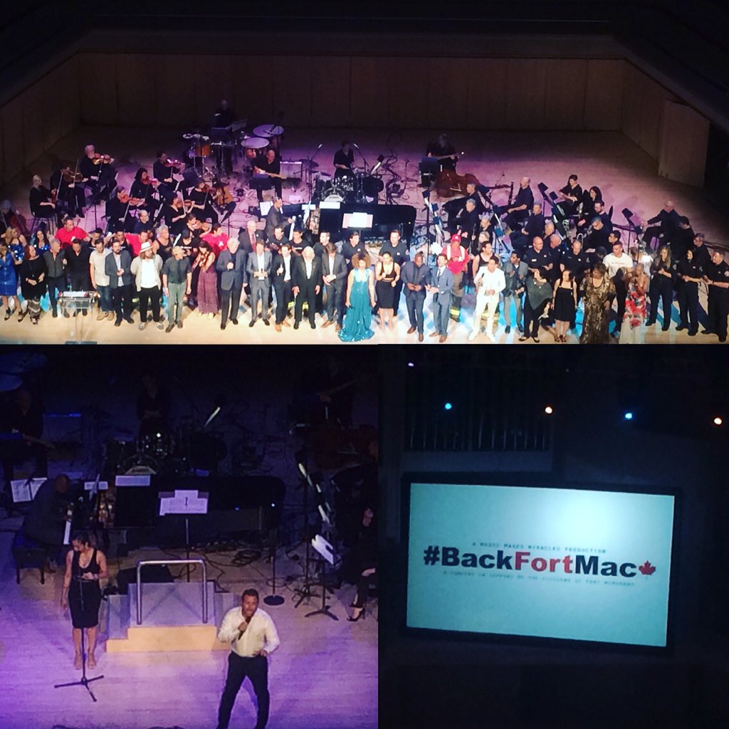 LadyK_TO's tweet photo. This is what #love is all about💞 #BackFortMac #TheConcert Thanks @KX947 for the tix! #StandTogether @roythomsonhall https://t.co/pXhEYsfndE