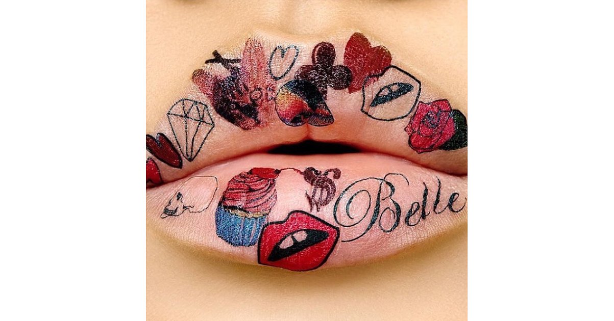 Lips tattoo by Kafka Tattoo | Post 29659