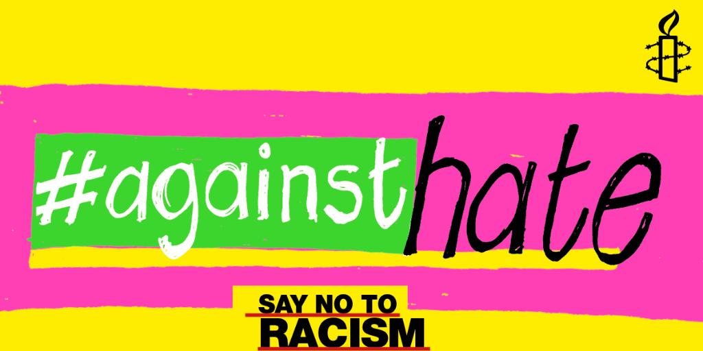 AmnestyUK's tweet photo. Violence. Vandalism. Hate speech. It has to stop. Tell your council to stand #againsthate: https://t.co/V6HZVPtND3 https://t.co/DHPKKyFtMK