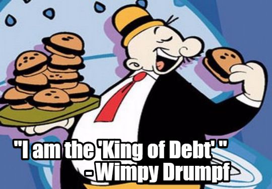 DrumpfTSaT's tweet photo. #NeverTrump #21June2016 #Wimpy #Popeye #MultipleBankruptcies #KingofDebt https://t.co/uX4Yw4zAoO