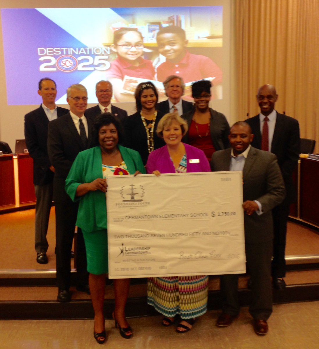 Thanks to Leadership Germantown Class of 2016 for your support of SCS Germantown ES, MS &amp; HS.  <a href="/KevinWoods/">KevinWoods</a> <a href="/SCSSupt/">Hizzoner of Memphis</a>