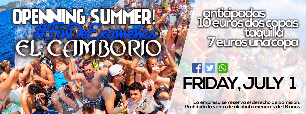 ¡Ya está aquí el final! Comienza el verano en <a href="/ElCamborioGr/">El Camborio Granada</a>