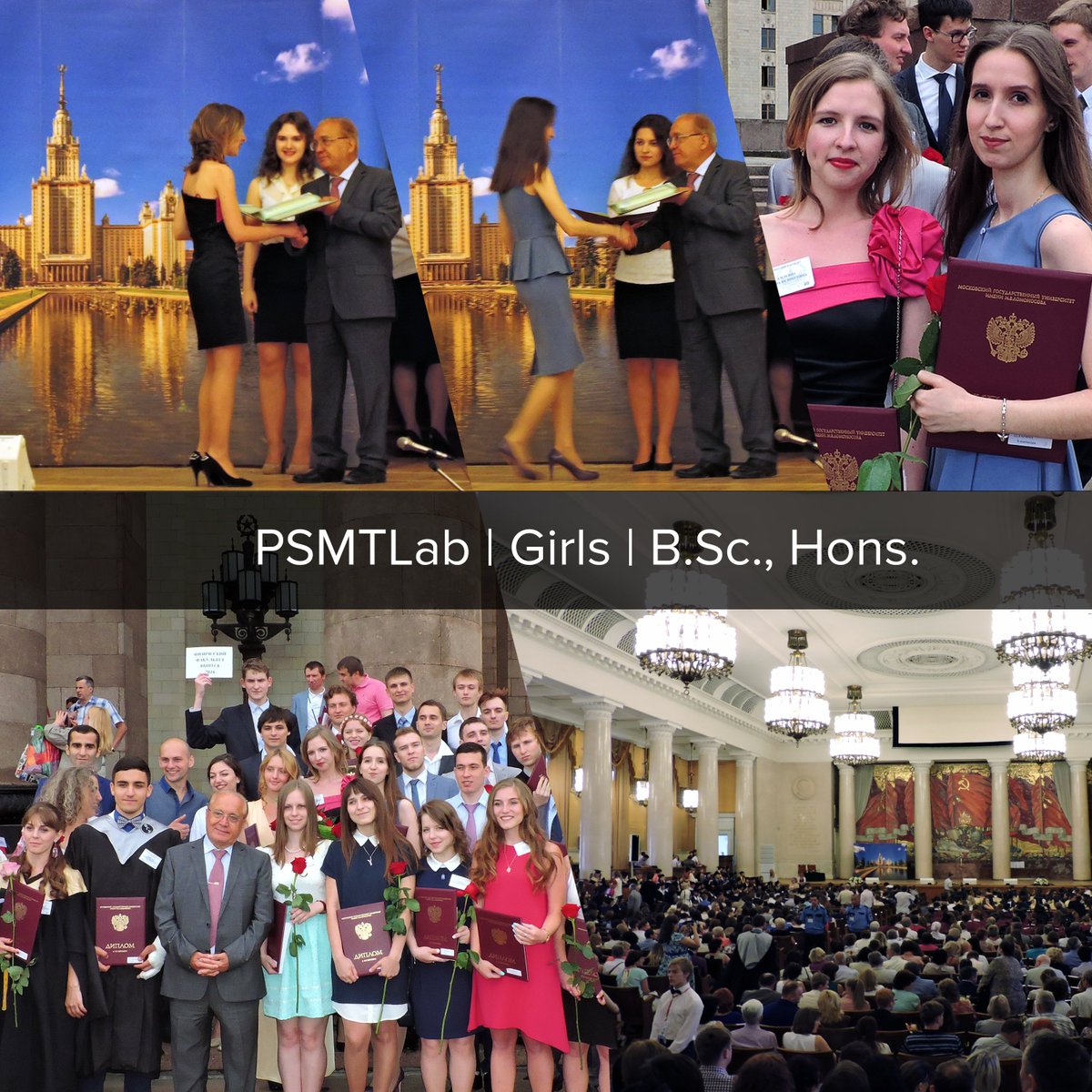 PSMT_Lab's tweet image. OMG! #HatsOff ! Our beautiful girls got the #Bachelor degree with #honours. 
#msu, #мгу, #Russia, #Moscow.