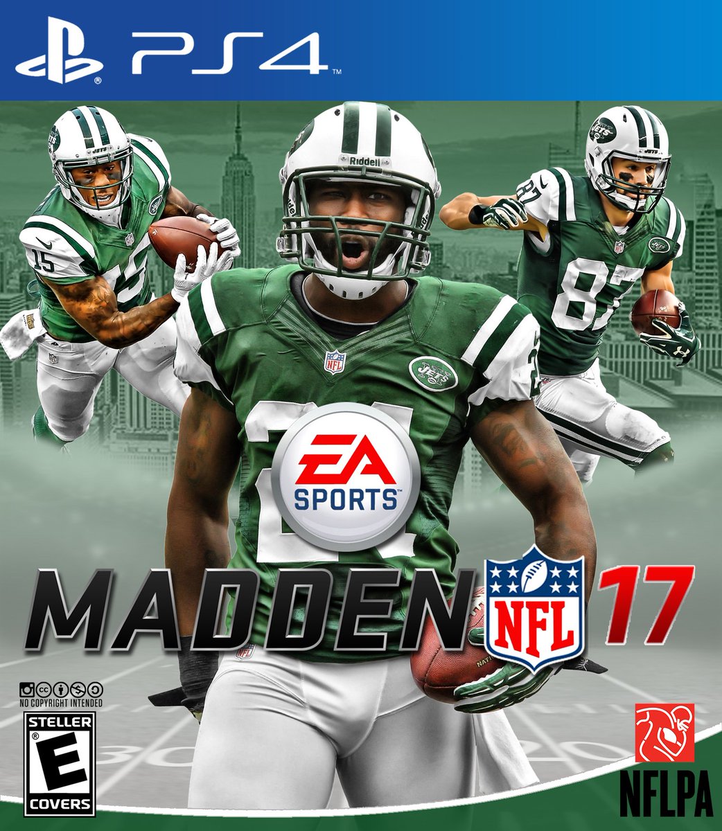 StellerCovers's tweet photo. Custom @Revis24 @BMarshall and @EricDecker87 #Madden17Cover #Jets #Madden17 #MaddenCover https://t.co/N6V413Es0P