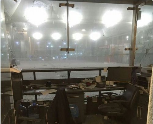 Telegraph's tweet photo. #Istanbul: Explosion took place at a control center at the international arrivals terminal https://t.co/OWFaKJHEMN https://t.co/pZ6GEYE0Pb