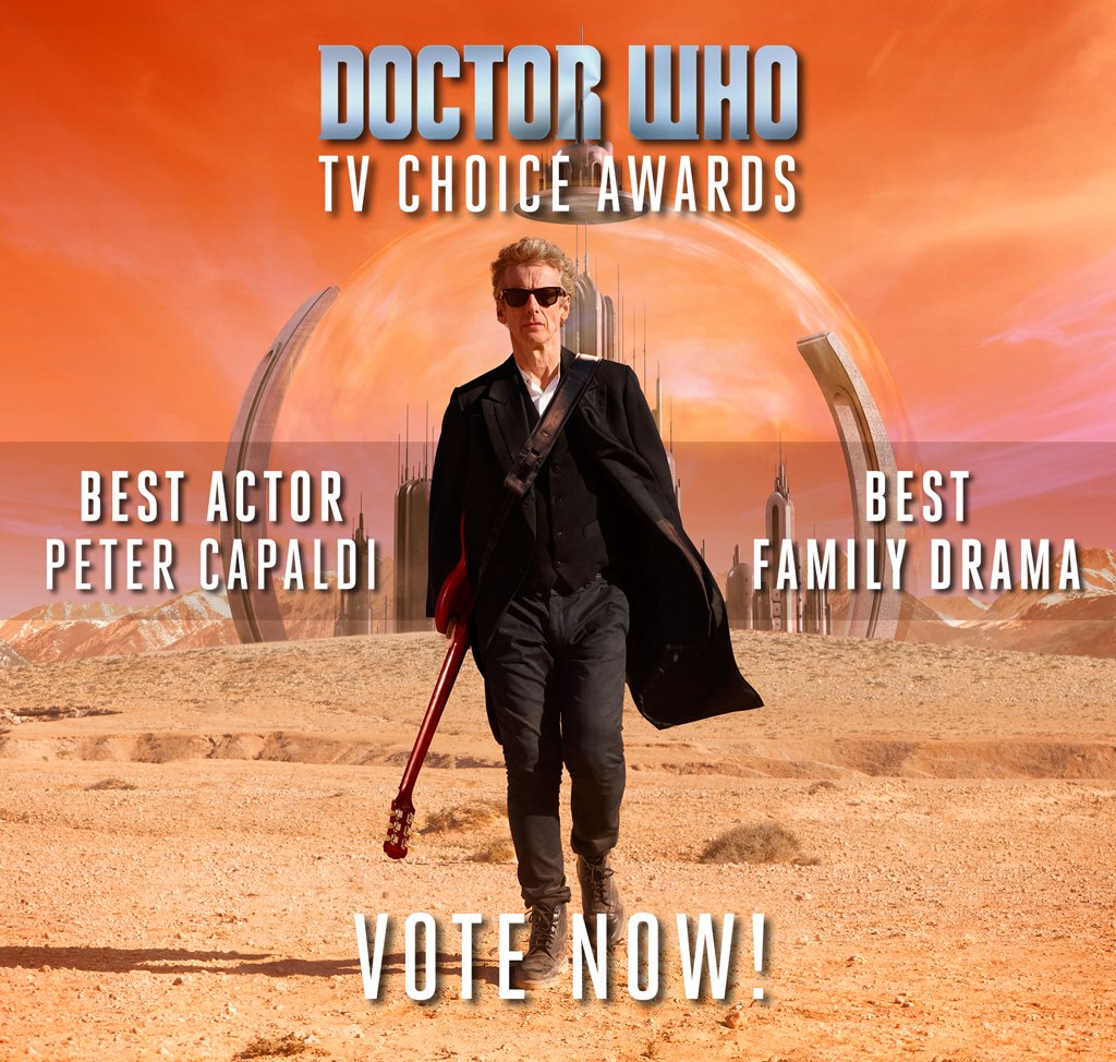 Thanks to you fabulous fans, Peter &amp; #DoctorWho have made the #TVChoiceAwards shortlist! 👏