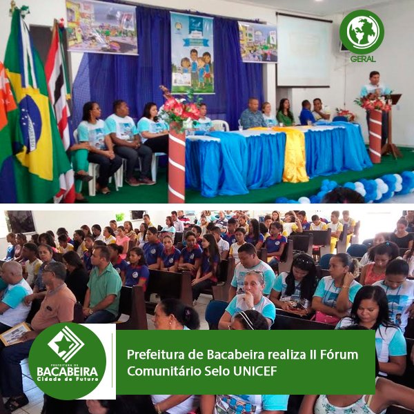 BacabeiraMA's tweet photo. A última etapa para aquisição do selo UNICEF aconteceu hoje, com a realização do II Fórum Comunitário de Bacabeira. https://t.co/NxBaMRQCK7