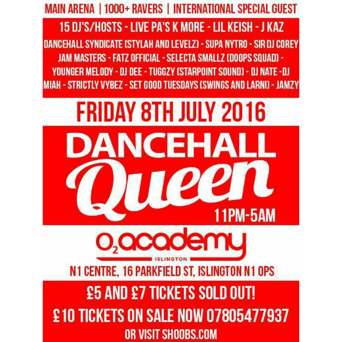FatzOfficial's tweet photo. ONLY TWO £10 Tickets left ONLINE for #DancehallQueen get them before its too late >>> https://t.co/EOIh5Mn8O5 https://t.co/zDz2fTsrVU