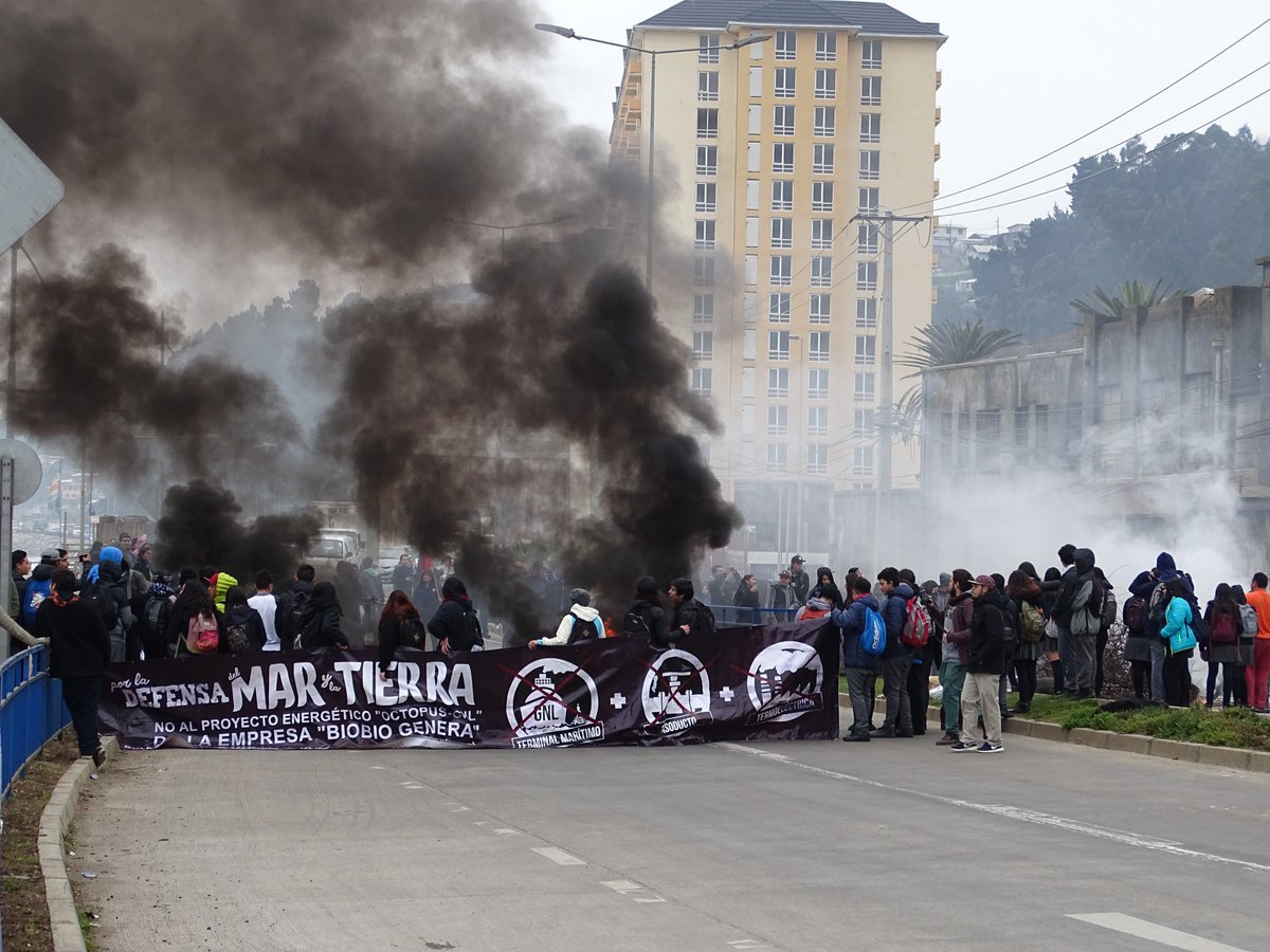 TeTinkTome's tweet photo. Marcha realizada en en Tomé en rechazo del proyecto de BioBioGenera. No al Gasoducto #noabiobiogenera #Octopus https://t.co/ktEWKe4Z6w
